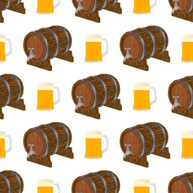 Tema büyük renkli desen oktoberfest İllüstrasyon