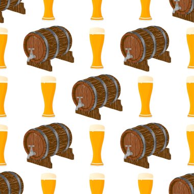 Tema büyük renkli desen oktoberfest İllüstrasyon