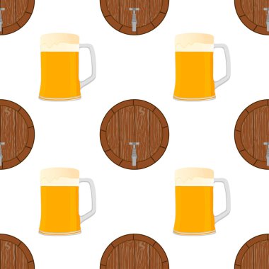 Tema büyük renkli desen oktoberfest İllüstrasyon
