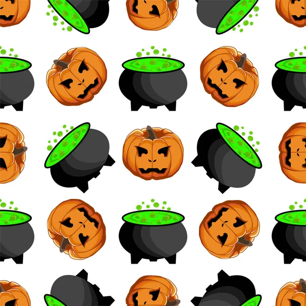 Illustratie op thema groot gekleurd patroon Halloween — Stockvector