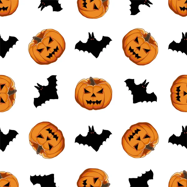 Ilustracja na temat duży kolorowy wzór Halloween — Wektor stockowy