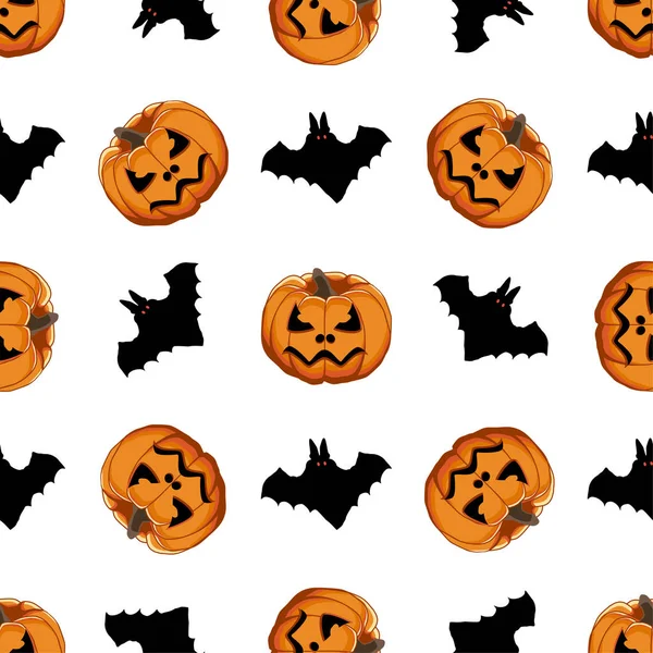 Illustrazione sul tema grande modello colorato Halloween — Vettoriale Stock