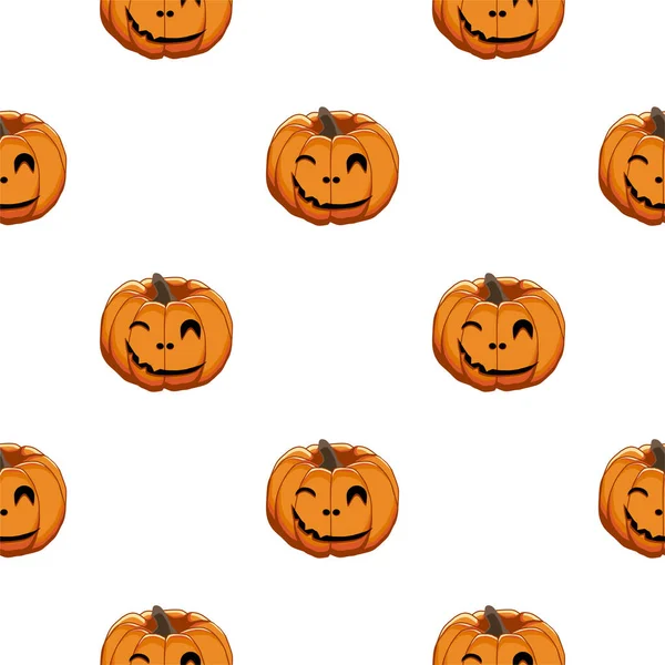 Illusztráció Téma Nagy Színes Minta Halloween Zökkenőmentes Narancs Tök Zökkenőmentes — Stock Vector