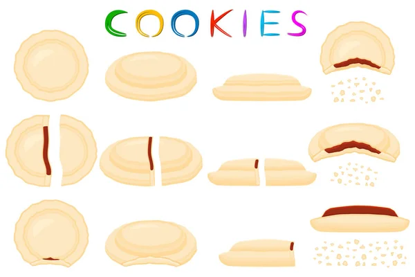 关于大集合不同饼干主题的说明 — 图库矢量图片