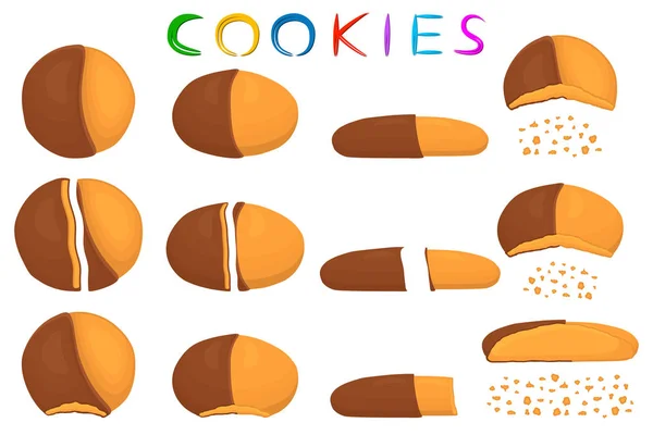 Ілюстрація на тему великого набору різного печива — стоковий вектор