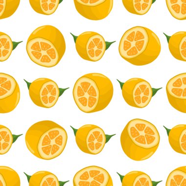 Tema üzerine resim. Büyük, renksiz kumkat, fok balığı için parlak meyve deseni. Güzel, pürüzsüz tekrar eden kumkattan oluşan meyve deseni. Tertemiz kumkattan basit renkli desenli meyve.