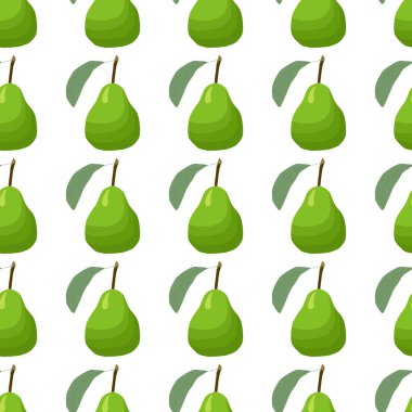 Tema üzerine resim büyük renkli dikişsiz armut, fok balığı için parlak meyve deseni. Güzel, pürüzsüz armuttan oluşan meyve deseni. Kusursuz armuttan basit renkli desenli meyve.