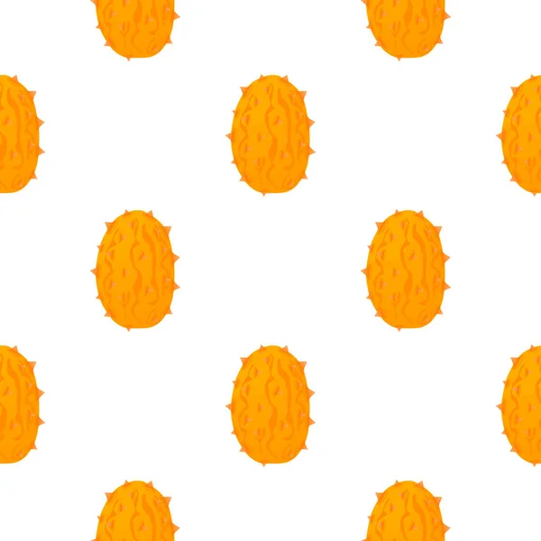 Illustration Sur Thème Grand Kiwano Sans Couture Couleur Motif Fruits — Image vectorielle