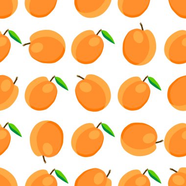 Tema üzerine resim büyük renkli dikişsiz kayısı, fok balığı için parlak meyve deseni. Güzel, pürüzsüz, tekrar eden kayısıdan oluşan meyve deseni. Dikensiz kayısıdan basit renkli desenli meyve..