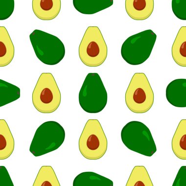 Tema üzerine resim. Büyük, renksiz avokado, fok balığı için parlak meyve deseni. Güzel, pürüzsüz, tekrar eden avokadodan oluşan meyve deseni. Kusursuz avokadodan basit renkli desenli meyve..