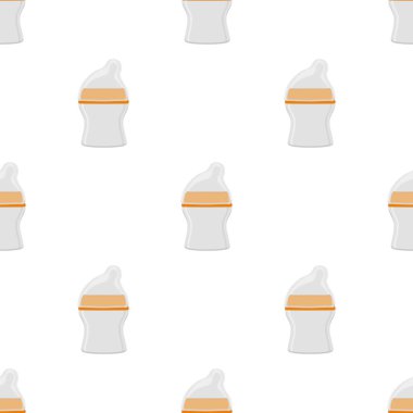 Renkli bebek sütü ve plastik emzik üzerine bir resim. Bebek sütü şişesi, yeni doğan bebeklere tahsilat yapmak için iyi bir emzik. Süt şişesinde emzik, bebek bakım ekipmanı..