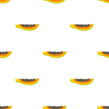 Tema üzerine resim büyük, renksiz papaya, fok balığı için parlak meyve deseni. Güzel, pürüzsüz, tekrarlayan papayadan oluşan meyve deseni. Dikensiz papaya 'dan basit renkli desenli meyve.