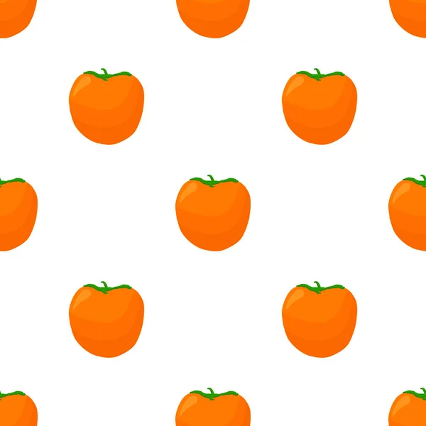 テーマのイラスト大きな色のシームレス柿 シールのための果物のパターン 美しいシームレスなリピート柿で構成されるフルーツパターン シームレスな柿からのシンプルなカラフルなパターンフルーツ — ストックベクタ