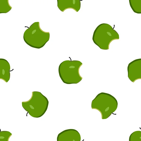 Illustration Sur Thème Grande Pomme Sans Couture Couleur Motif Fruits — Image vectorielle