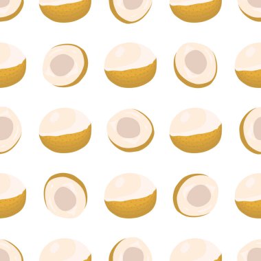 Tema üzerine resim büyük renkli, dikişsiz Longan, fok balığı için parlak meyve deseni. Güzel, pürüzsüz tekrar eden Longan 'dan oluşan meyve deseni. Kusursuz Longan 'dan basit renkli desenli meyve.