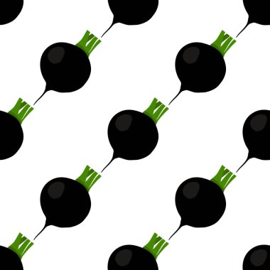 Tema parlak desenli siyah turp, fok için sebze kökü. Çok güzel siyah turptan oluşan sebze deseni, bir sürü kök. Kök siyah turptan basit renkli sebze deseni.