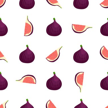 Tema üzerine resim büyük, renksiz mor incir, fok balığı için parlak meyve deseni. Güzel, pürüzsüz, tekrar eden incirden oluşan meyve deseni. Kusursuz mor incirden basit renkli desenli meyveler..