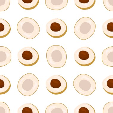 Tema üzerine resim büyük renkli, dikişsiz Longan, fok balığı için parlak meyve deseni. Güzel, pürüzsüz tekrar eden Longan 'dan oluşan meyve deseni. Kusursuz Longan 'dan basit renkli desenli meyve.