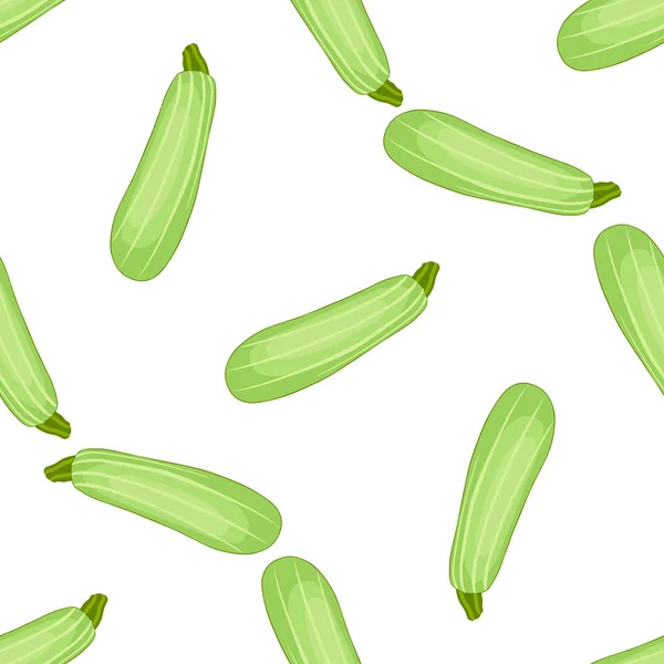 Illustration Temat Ljusa Mönster Zucchini Grönsak Squash För Tätning Vegetabiliskt — Stock vektor