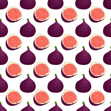 Tema üzerine resim büyük, renksiz mor incir, fok balığı için parlak meyve deseni. Güzel, pürüzsüz, tekrar eden incirden oluşan meyve deseni. Kusursuz mor incirden basit renkli desenli meyveler..