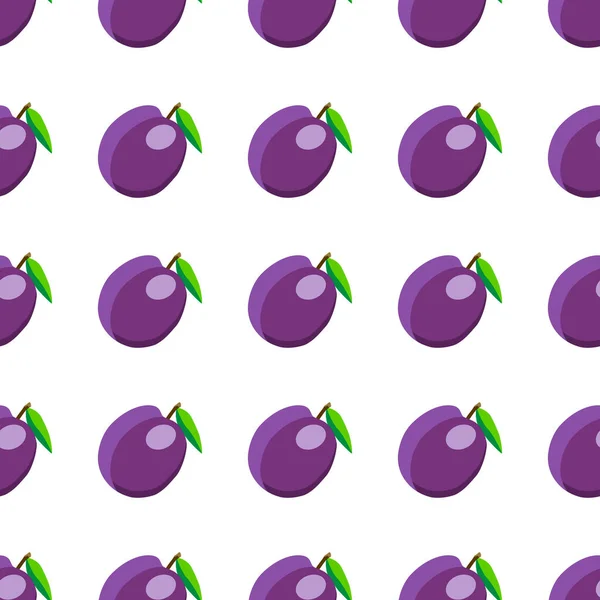 Tema üzerine resim büyük, renksiz mor erik, fok balığı için parlak meyve deseni. Güzel, pürüzsüz tekrar eden eriklerden oluşan meyve deseni. Pürüzsüz eriğin basit renkli desenli meyvesi.