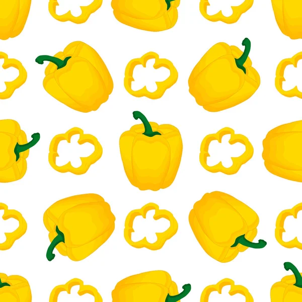 Ilustrace Téma Jasný Vzor Paprika Zelenina Capsicum Pro Tuleně Zeleninový — Stockový vektor