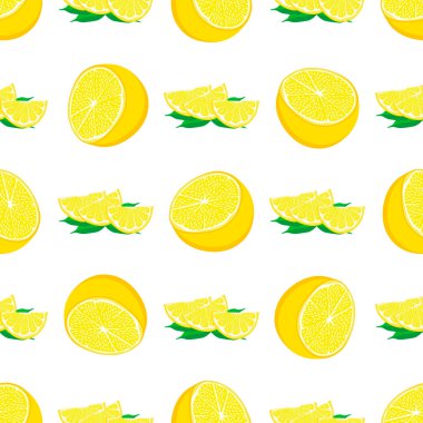Tema üzerine resim, büyük, renksiz, sarı limon, fok balığı için parlak meyve deseni. Güzel, pürüzsüz tekrar eden limondan oluşan meyve deseni. Tertemiz limondan basit renkli desenli meyveler..
