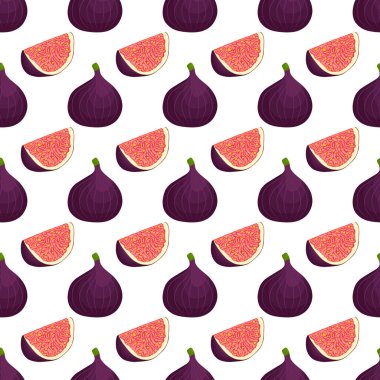 Tema üzerine resim büyük, renksiz mor incir, fok balığı için parlak meyve deseni. Güzel, pürüzsüz, tekrar eden incirden oluşan meyve deseni. Kusursuz mor incirden basit renkli desenli meyveler..
