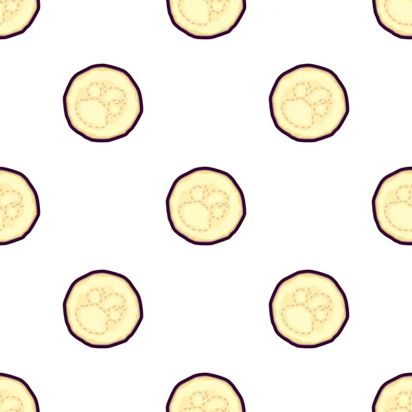 Illustration Theme Pattern Eggplant Vegetable Aubergine Seal Vegetable Pattern Consisting — Stock Vector