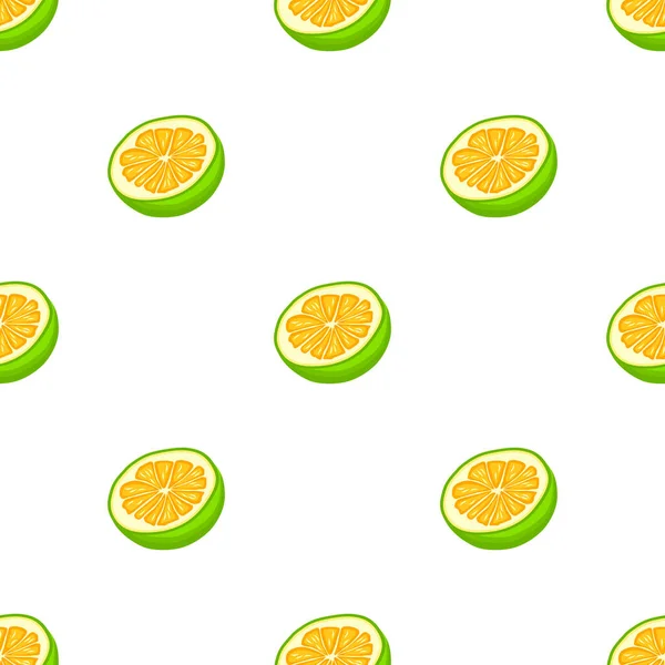 Illustrazione Sul Tema Grande Pomelo Senza Cuciture Colorate Modello Frutta — Vettoriale Stock