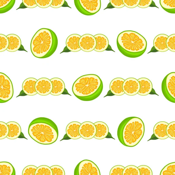Ilustración Tema Grande Pomelo Sin Costura Color Patrón Fruta Brillante — Vector de stock