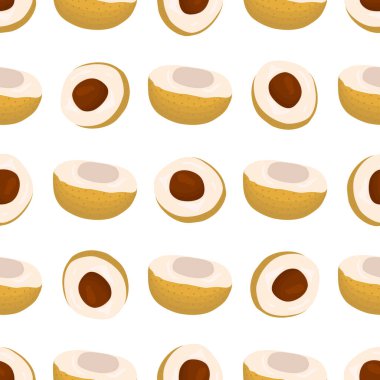Tema üzerine resim büyük renkli, dikişsiz Longan, fok balığı için parlak meyve deseni. Güzel, pürüzsüz tekrar eden Longan 'dan oluşan meyve deseni. Kusursuz Longan 'dan basit renkli desenli meyve.