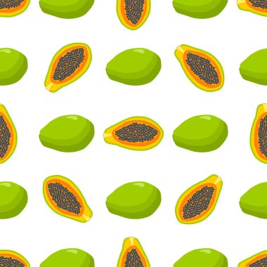 Tema üzerine resim büyük, renksiz papaya, fok balığı için parlak meyve deseni. Güzel, pürüzsüz, tekrarlayan papayadan oluşan meyve deseni. Dikensiz papaya 'dan basit renkli desenli meyve.