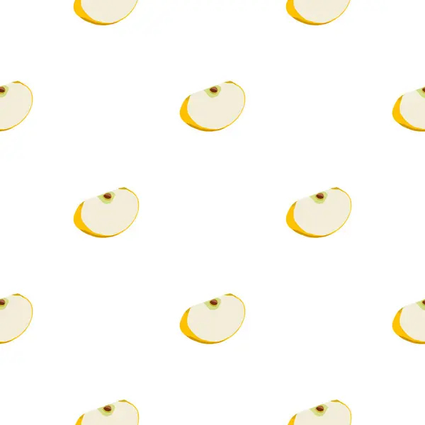 Illustration Sur Thème Grande Pomme Sans Couture Couleur Motif Fruits — Image vectorielle