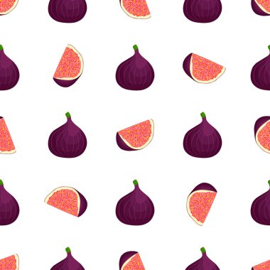 Tema üzerine resim büyük, renksiz mor incir, fok balığı için parlak meyve deseni. Güzel, pürüzsüz, tekrar eden incirden oluşan meyve deseni. Kusursuz mor incirden basit renkli desenli meyveler..