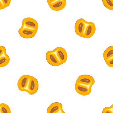Tema üzerine resim büyük renkli dikişsiz hurma, fok balığı için meyve deseni. Güzel, pürüzsüz tekrar eden hurma ağacından oluşan meyve deseni. Kusursuz hurma ağacından basit renkli desenli meyve.