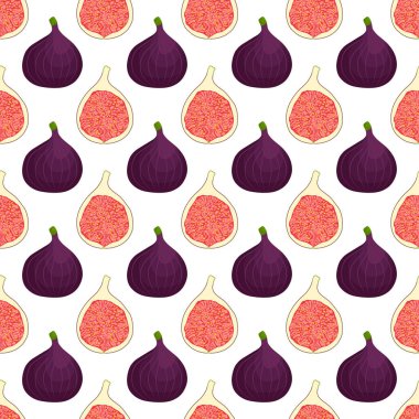 Tema üzerine resim büyük, renksiz mor incir, fok balığı için parlak meyve deseni. Güzel, pürüzsüz, tekrar eden incirden oluşan meyve deseni. Kusursuz mor incirden basit renkli desenli meyveler..