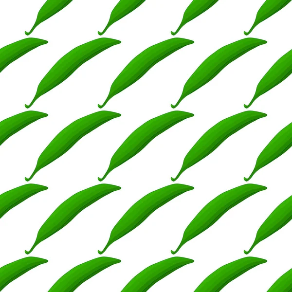 Illustration Theme Bright Pattern Green Peas Vegetable Pod Seal Vegetable — Stock Vector