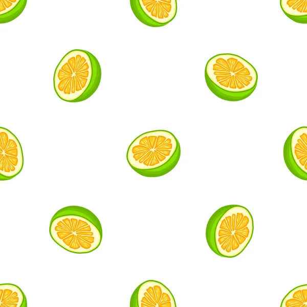 Ilustración Tema Grande Pomelo Sin Costura Color Patrón Fruta Brillante — Vector de stock