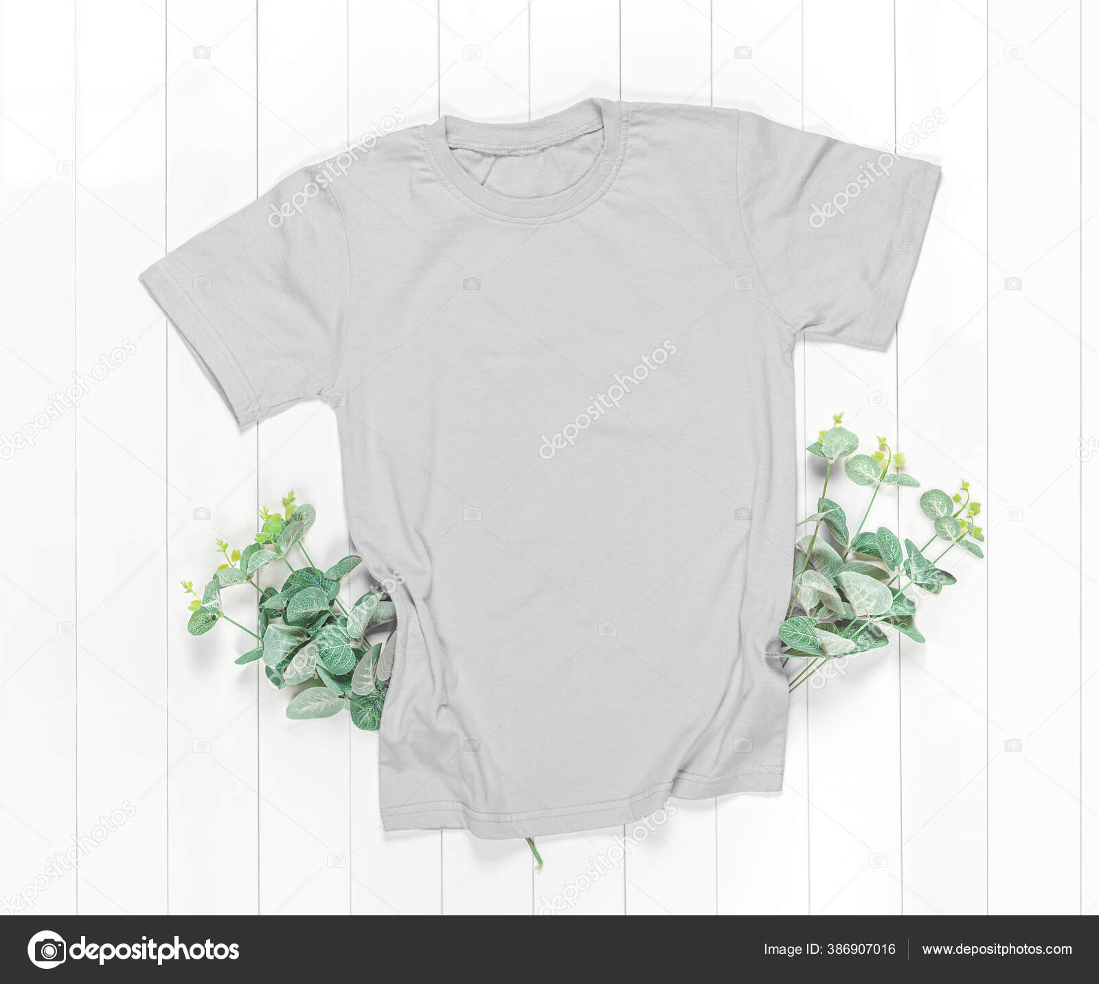 Download Gray Shirt Mockup White Background Styled Photo Women Shirt Layout Stock Photo Image By C Flipper1971 386907016