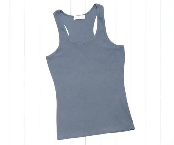 Gray tank top on white background - mockup for your design