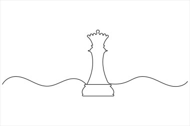 Şövalye satrancı, izole edilmiş ana hat ikonunun sürekli çizimi