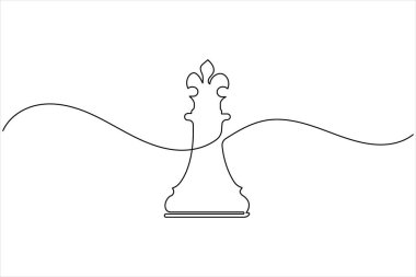 Şövalye satrancı, izole edilmiş ana hat ikonunun sürekli çizimi