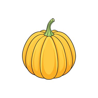 Düğünçiçeği kabağı beyaz bir arka planda izole edilmiş. Yapay zekanın ürettiği sonbahar temaları ve dekorasyonları için harika. Vektör simgesi