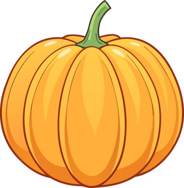 Yüksek çözünürlüklü balkabağı, sonbahar ve Cadılar Bayramı temalı yapay zeka tasarımları için şeffaf arka planda izole edildi. Vektör simgesi