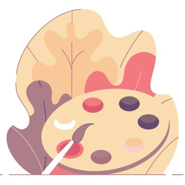 Dizideki renkler. Süslü boya. Arkaplan fraktal renk dokusundan oluşur ve uygundur. Yapay zeka üretildi. Vektör simgesi