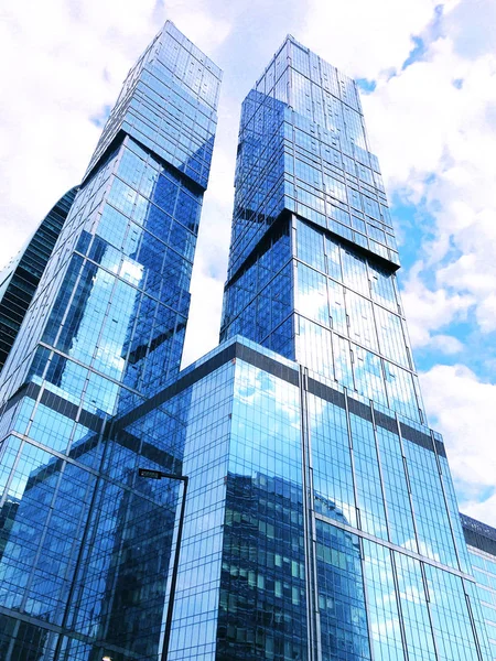 Felhőkarcolók Moszkva Város Moszkvában — Stock Fotó