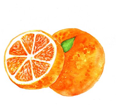 suluboya ile boyalı turuncu