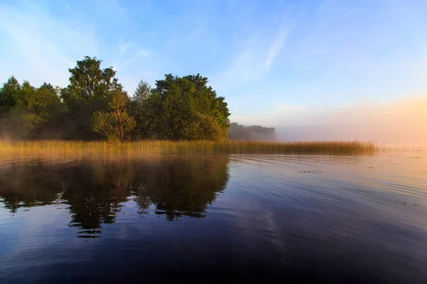 Landscape Calm Clear River Summertime — Stock Photo, Image