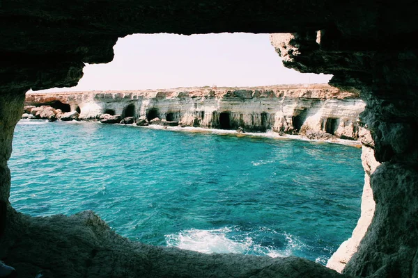 Water Van Middellandse Zee Ayia Napa Zee Grotten — Stockfoto